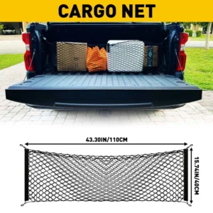Rear Trunk CARGO NET Car Nylon Elastic Mesh Organizer Truck SUV 4 Hook Universal